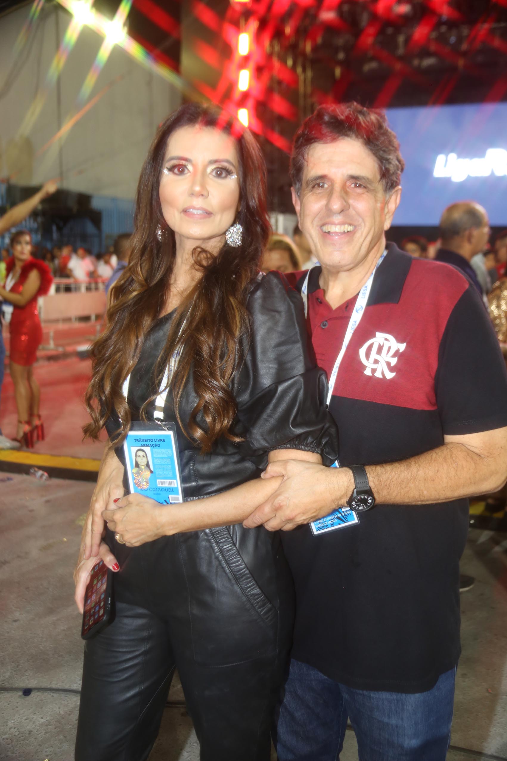 Ludmila e Vice Presidente das Embaixadas do Flamengo Maurício Gomes de Mattos